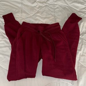Fashion Nova Burgundy sweatpants with pockets